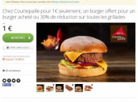 Bon plan restaurant Courtepaille : 1 euro pour avoir un burger offert pour un acheté pour toute une table