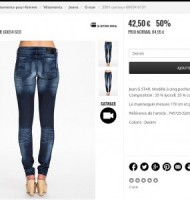 Jeans Gstar pour femmes à 42.50 euros port inclus