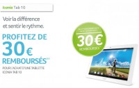 BON PLAN Acer remboursement de  30 euros tablette Iconia