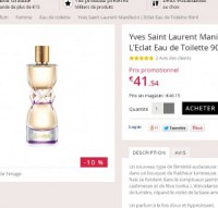 Super plan parfum : YSL manifesto 90ml à 41 euros