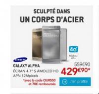 Galaxy alpha qui revient à 430 euros