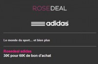 BON PLAN Adidas : 30 euros le bon d’achat d’une valeur de 60 euros / livraison gratuite