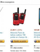 bon plan : Bon prix pour des talkie walkie : 22 euros les motorola le 9 février
