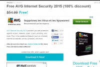 Gratuit  : antivirus avg internet security pour 1 an