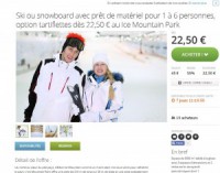 50 pourcent de réduction pour aller skier à ice montain