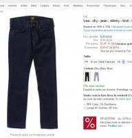 jeans lee pour filles à 12 euros … pas cher