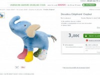 Doudou elephant pas cher à 3 euros