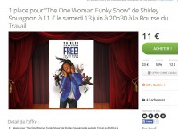 Lyon : billet à prix réduits pour le spectacle de shirley souagnon le 13 juin: 11 euros au lieu de 23 …