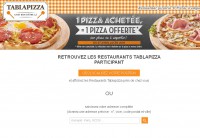 Réduction chez tablapizza : 1 pizza offerte pour une achetée