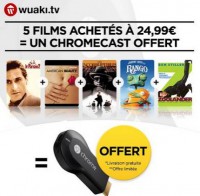 BON PLAN 5 films VOD + Chromecast Google pour moins de 22 euros  port inclus