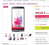 Bon plan smartphone avec le LG G3 à 295 euros