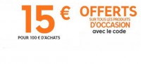 BON PLAN 15 euros de remise sur les occasions  Priceminister