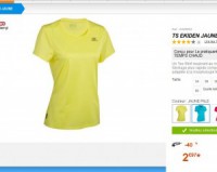 bon plan running femmes : tee shirt à moins de 3 euros