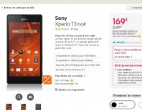 bon plan smartphone SONY XPERIA T3 à 169 euros