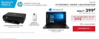 BON PLAN  pack PC portable HP + imprimante + souris qui revient à 299 euros