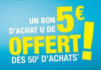 BON PLAN  5 euros dès 50 euros d’achats Super U, Hyper U, U Express