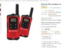 Bonne affaire : moins de 20 euros les deux talkies walkies motorola le 30/09