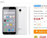 116 euros le smartphone MEIZU M2 (5pouces, quad core, 2go de ram ) sans risque de douane