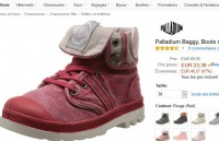 Bonne affaire chaussures palladium baggy pour enfants à 23 euros
