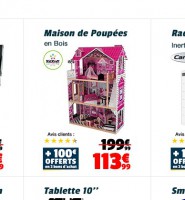 Super affaire maison de poupée à 113 euros mais avec 100 euros remboursés en bons d’achats