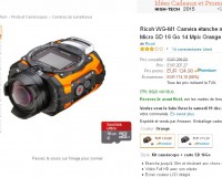 Caméra sportive ricoh en vente flash à 124.5 euros