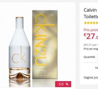 Bonne affaire eau de toilette CKIN2U HER 100ml à 24 euros