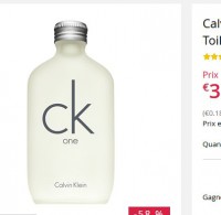 Mega affaire : parfum ck one 200ml à moins de 32 euros