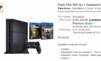 Pack Console PS4 + 2 jeux à 329 euros le 19 decembre