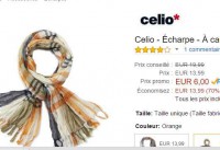Echarpe Celio pour hommes à 6 euros ( voire meme 5)