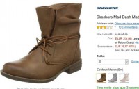 Boots cuir skechers pour femmes à 25 euros