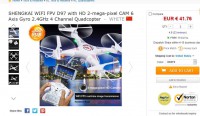 Drone avec caméra wifi à 41 euros … pas cher