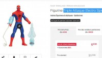 Jouet pas cher : figurine electronique spiderman en solde à 6.4 euros