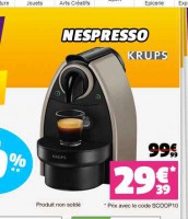 Vente flash : machine nespresso à 29.9 euros