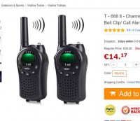 Paire de talkie walkie pas cher à 14 euros