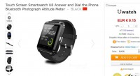 Smartwatchpas chère à 9.15 euros