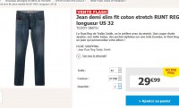 Jeans pas cher : teddy smith runt reg à 29.9 euros