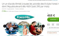 Abonnement annuel Forest hill + aquaboulevard avec 50% de réduction