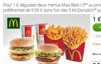 Angers : 2 menu best of mc donalds pour 9.90 euros