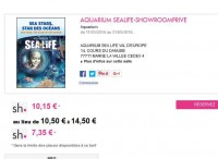 Réduction aquarium sealife val d’europe: 7.35 pour les enfants et 10.15 pour les adultes