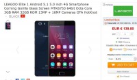 Smartphone leagoo elite 1 à moins de 140 euros ( octa , 3go de ram , 32go de rom)