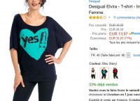 Tee shirt desigual femmes à 14 euros