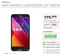 Smartphone asus zenfone2 5.5 pouces à 179 euros