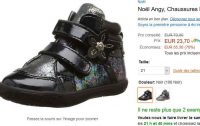 Chaussures bébé filles NOEL à 23 – 25 euros … pas chères