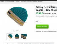 Pas cher pour du oakley : bonnet à 13.49 euros