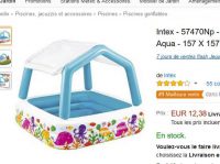 Pas chère à 12 euros la piscinette pare soleil pour petits enfants