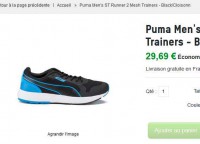 Chaussures running puma st runner 2 à 29.69 euros (en 43 et 44 )