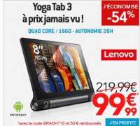Bon plan tablette lenovo yoga tab3 8 pouces qui revient à moins de 100 euros