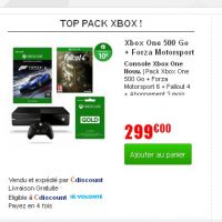 Bonne affaire xbox one : console + 2 jeux + 3 mois live à moins de 300 euros