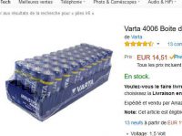14.51€ les 40 piles VARTA AA