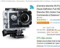 Caméra sport vtin wifi HD 1080P à 60 euros
